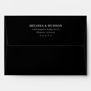Elegant Black Minimalist Envelope