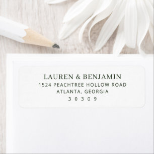 Elegant Black Minimalist Label