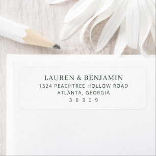 Elegant Black Minimalist Label