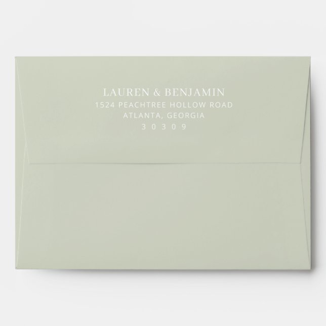 Elegant Black Minimalist Typographic Envelope (Back (Top Flap))