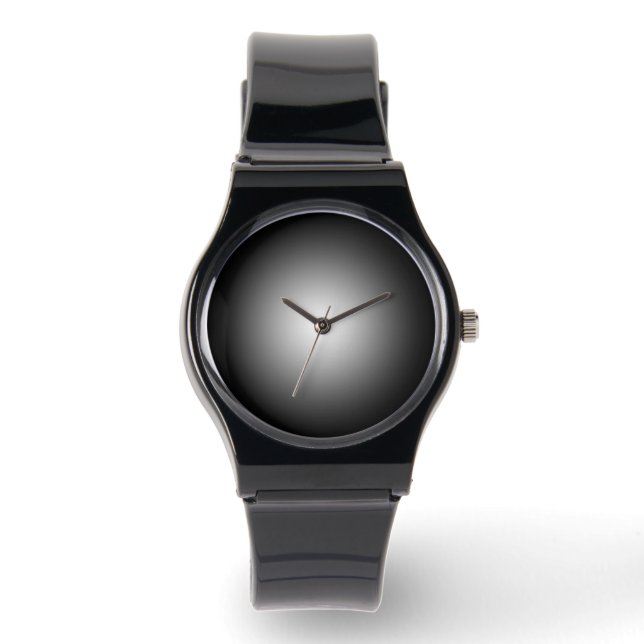 Elegant Black Minimalist Watch - Sleek Modern (Front)