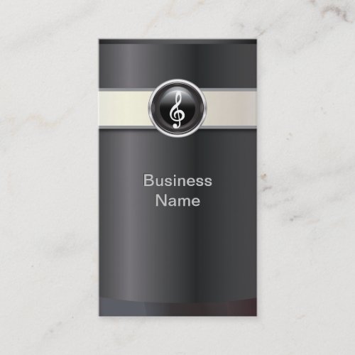 Elegant Black Music Business Card