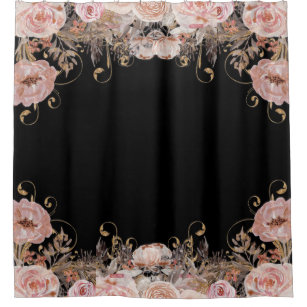 Black & Gold Queen Bee Pattern Hand & Bath Towel by Rose Gold