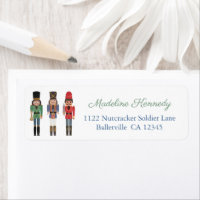 Elegant Black Nutcracker Ballet Return Address