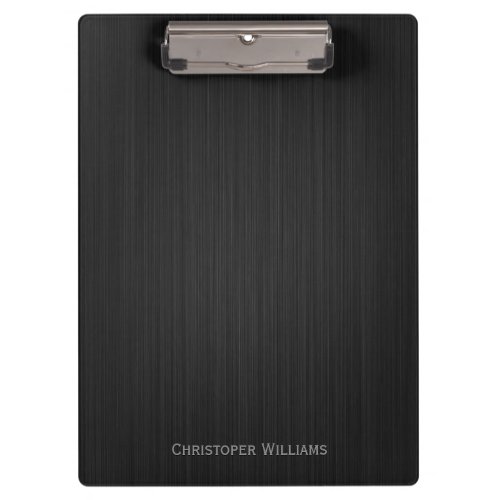 Elegant black perforated metal personalized clipboard