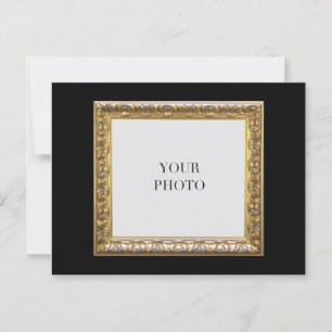 Elegant Black Personal Photo Frame Postcard