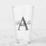 Elegant Black  Personalized Monogram  Name  Glass<br><div class="desc">Personalized  Monogram Name Shot Glass  are perfect for yourself,  or as a gift! These are also the perfect bride's gift or proposal gift.</div>