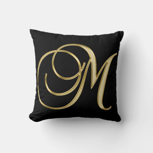 ELEGANT BLACK PILLOW WITH GOLDEN DETAILS