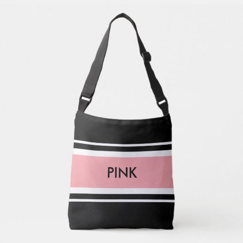 Elegant Black Pink and White Tote Bag