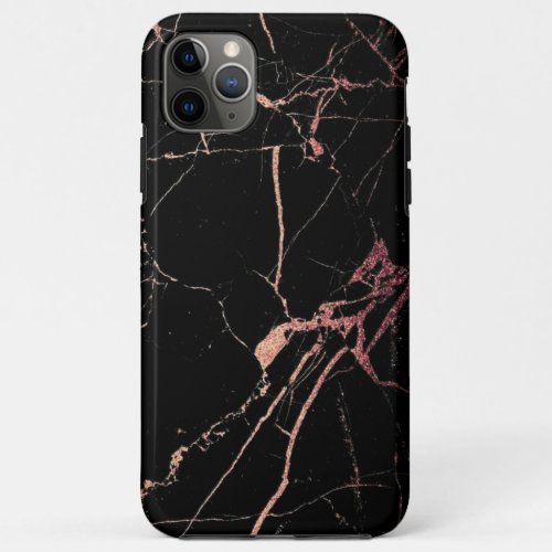 Elegant Black  Pink Marble iPhone 11 Pro Max Case