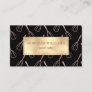 Elegant Black Pink Rose Gold Whisk Baking Business Card