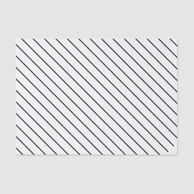 Elegant Black Pinstripe Design Tissue Paper (Front)