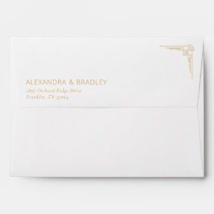 Elegant Black Pocket Watch Motive Envelope