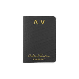 Elegant Black Premium Passport Holder