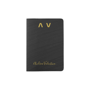 Elegant Black Premium Passport Holder