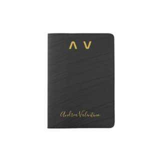 Elegant Black Premium Passport Holder