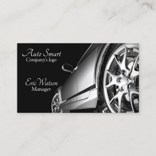 Elegant Black Professional Automobile Business Card