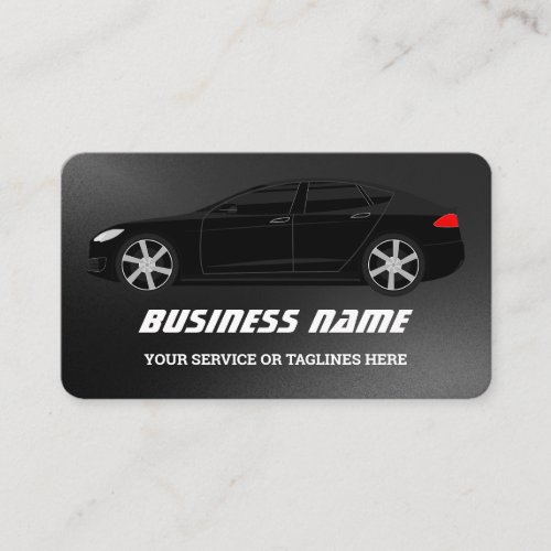 Elegant Black Professional Automobile  Business Card