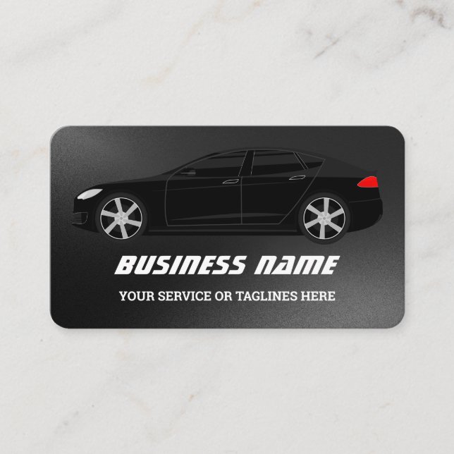 Elegant Black Professional Automobile  Business Card (Front)