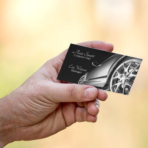 Elegant Black Professional Automobile Business Card