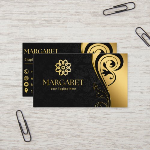 Elegant Black Professional Business Card