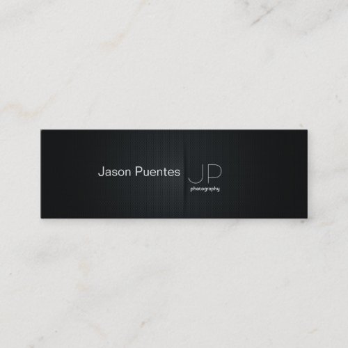 Elegant Black Professional Photography Business Cards