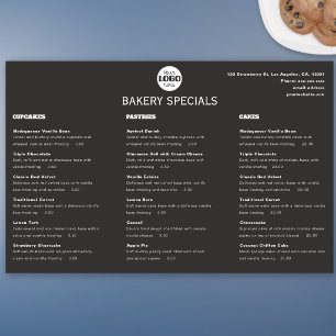 Elegant Black Professional Restaurant Logo QR Code Menu