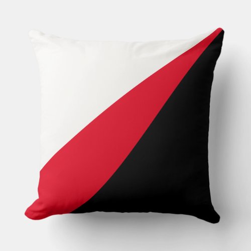 Elegant Black Red and White Throw Pillow