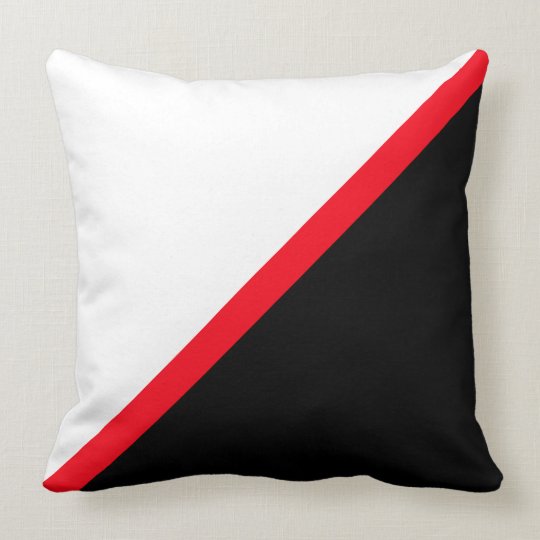 Elegant Black Red and White Throw Pillow | Zazzle.com