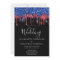 Elegant Black Red Blue Glitter Drips Wedding