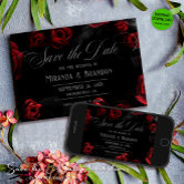 PRINTED Save the Date Card with Envelopes Custom Simple Calligraphy Save store the Date Card - Miranda