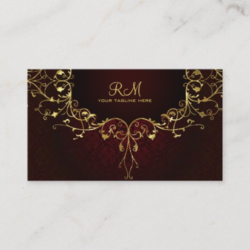 Elegant Black &amp; God 2 Vintage Lace Frame Business Cards