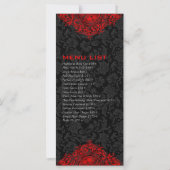 Elegant Black & Red Vintage Floral Ornament (Back)