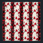 Elegant Black Red White Floral Stripes Carnation Bandana<br><div class="desc">Beautiful and graphic pattern of colored carnations. This elegant artwork has been made from an ancient photographic postcard and was carefully digitally edited to enhance its beauty.

Discover other beautiful floral accessories in my store FLOWER POWER!</div>