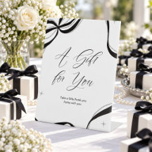 Elegant Black Ribbon Pearl Bridal Shower Favors