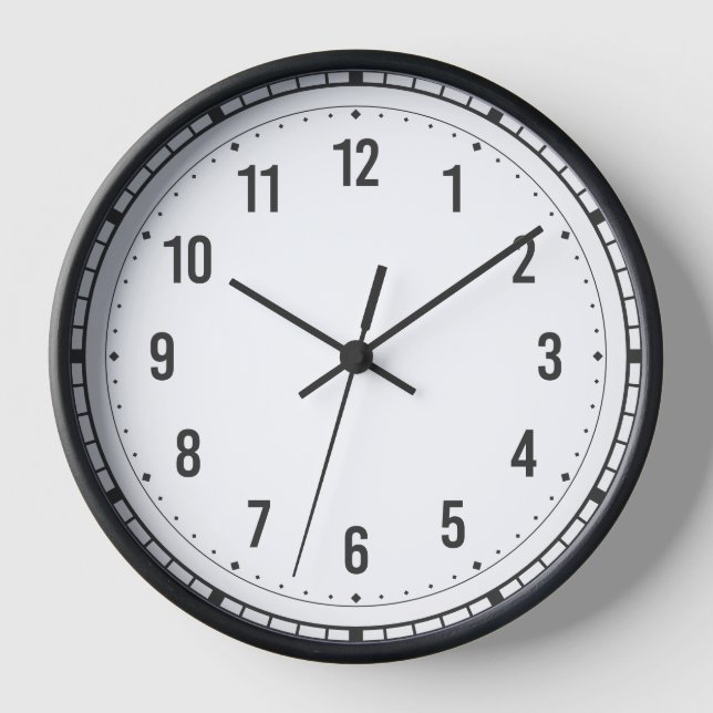 🕰️ Elegant Black Roman Numeral Wall Clock (Front)