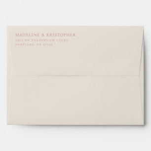 Elegant Black Rose Gold Calligraphy Envelope