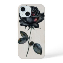 Elegant Black Rose Gothic Floral Phone Case | Dark