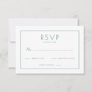 Elegant Black RSVP Card