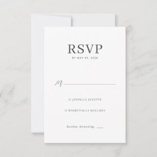 Elegant Black RSVP Card