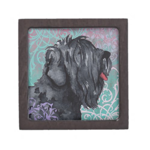Elegant Black Russian Terrier Gift Box