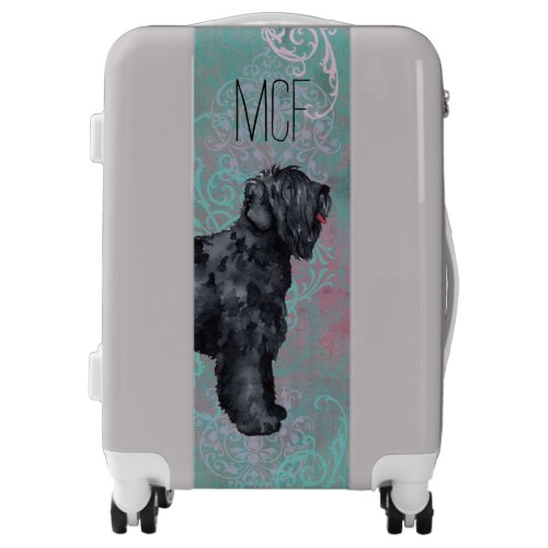 Elegant Black Russian Terrier Luggage