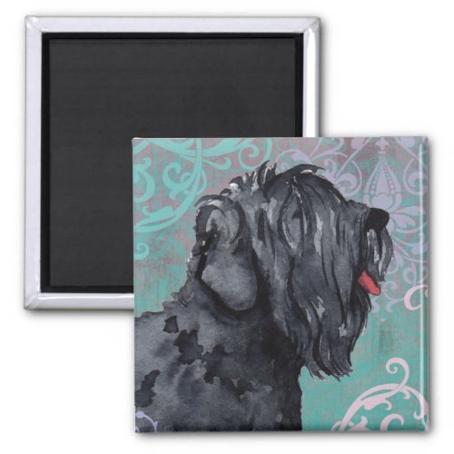 Elegant Black Russian Terrier Magnet