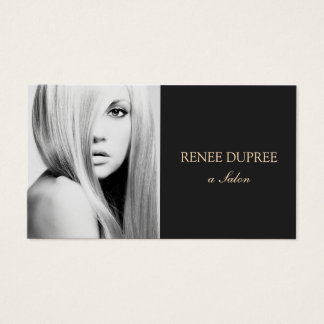 Elegant Black Salon Photography Photo Card
