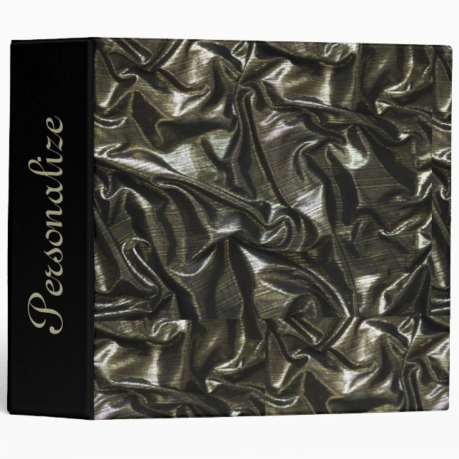 Elegant Black satin look 2" binder (Front/Spine)