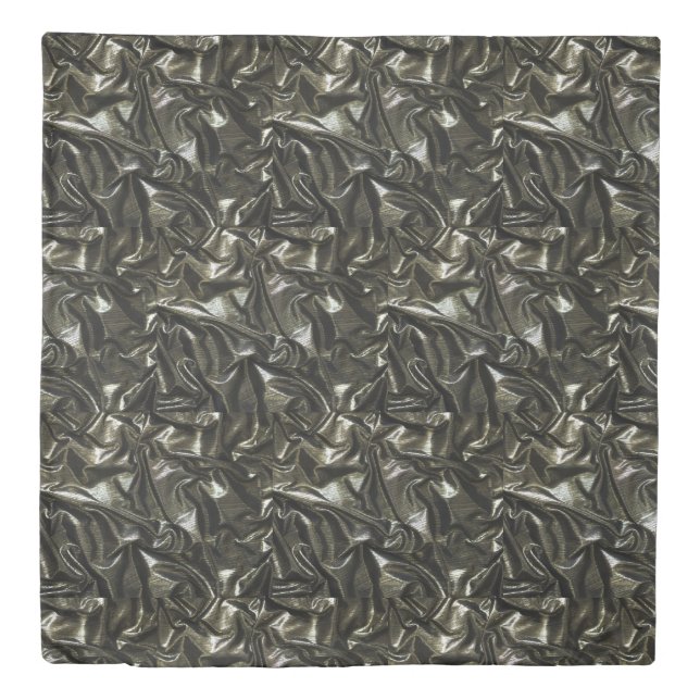 Elegant Black satin look  Duvet Cover (Front)