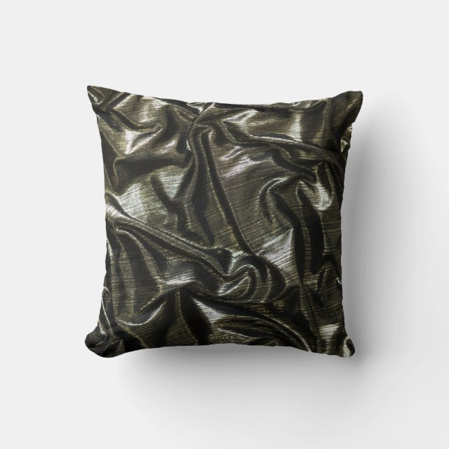 Elegant Black satin pillow (Front)