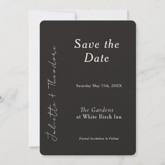 Elegant Black Save the Date