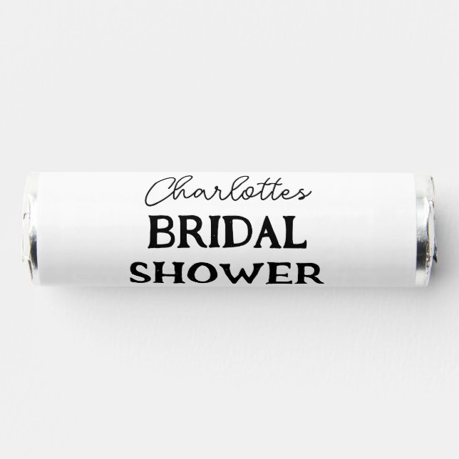 Elegant Black Script Bachelorette Party Breath Savers® Mints (Front)