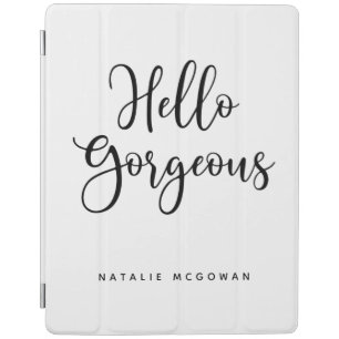 Elegant Black Script Hello Gorgeous iPad Smart Cover